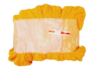 Siatka tkana żółta rękaw do pakowania warzyw i owoców 38cm x 100m 