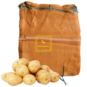 Mocne worki raszlowe 15kg 42x60cm pomarańczowe  - na ziemniaki, drewno, cebulę, marchew - FLAGA PL