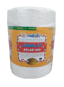 SZNUREK ROLNICZY ATLAS 400 1600m 2500TEX do prasy snopowiązałki pomidorów folii szklarni malin BEL słomy siana